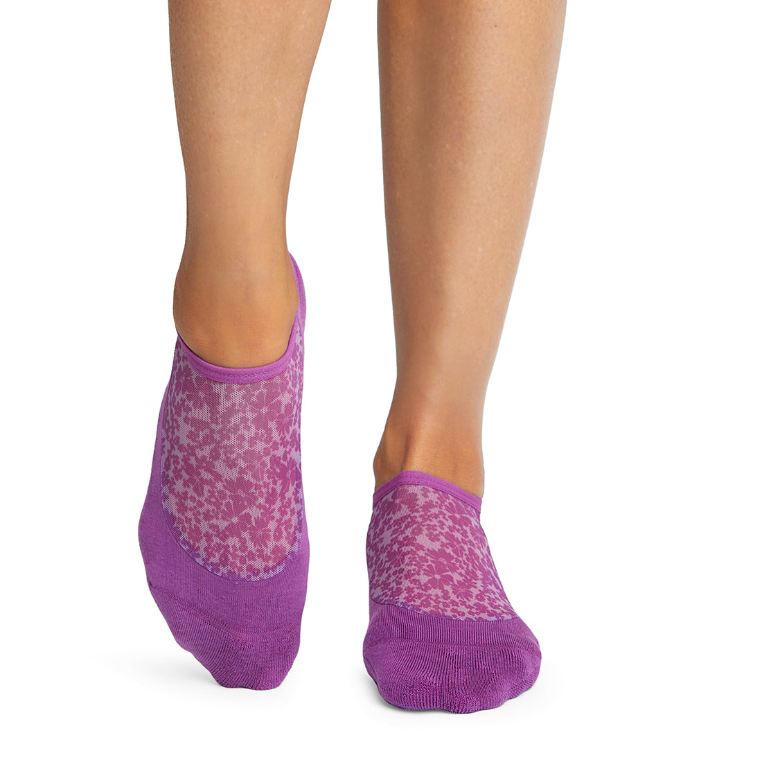 Tavi Noir Maddie Foil Low-rise Grip Socks In Ebony