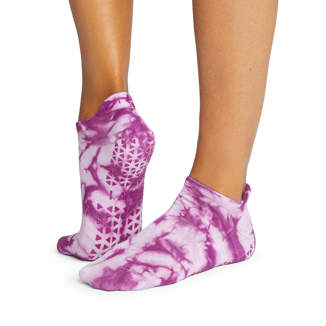 Tavi Noir Maddie Foil Low-rise Grip Socks In Eyelet