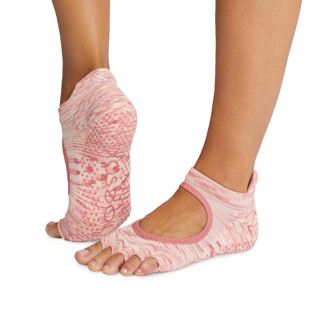 Toesox Unisex Half Toe Bellarina Yoga & Pilates Grip Sock 