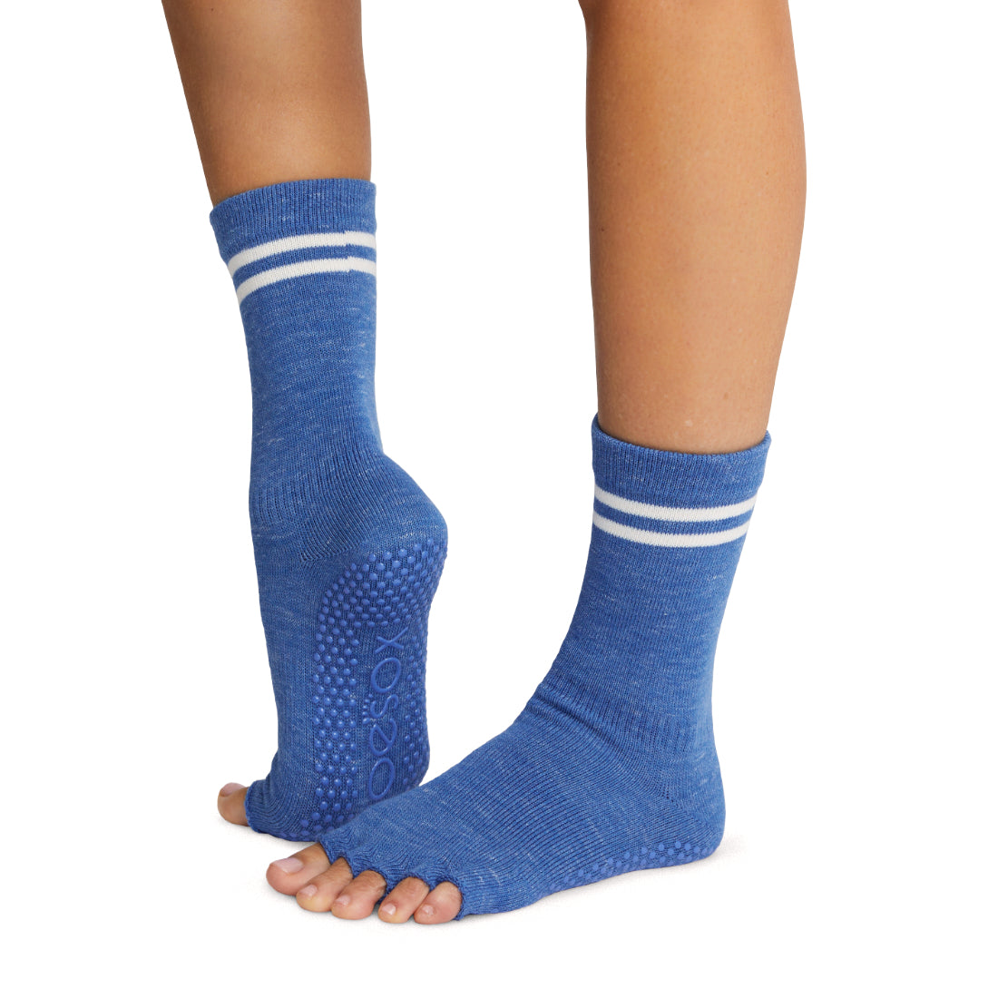 Toeless Non-Slip Yoga Socks with Grips & Straps for Guinea