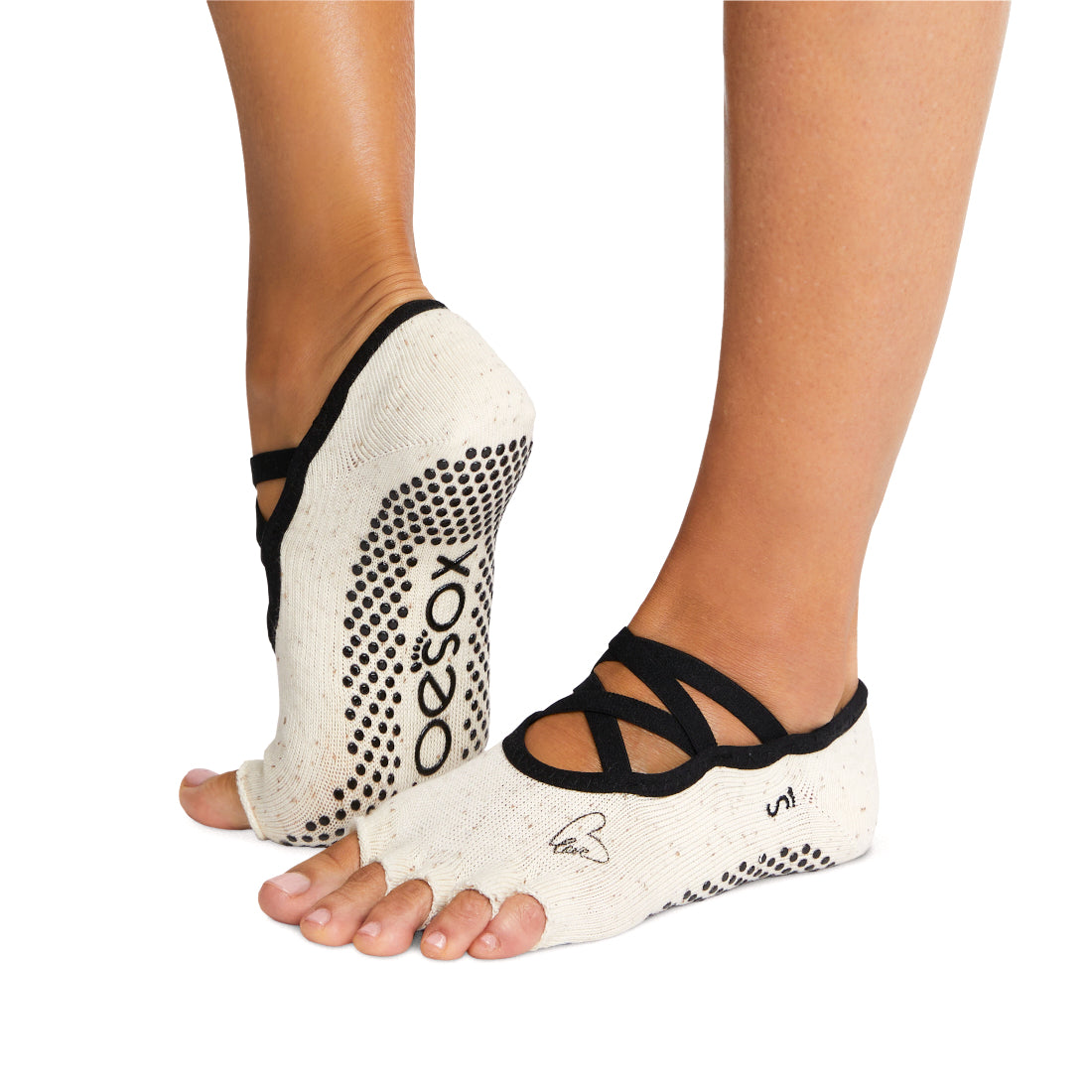 ToeSox Ankle Half Toe Yoga/Pilates Toe Socks with Grips, Black, XL, Socks -   Canada