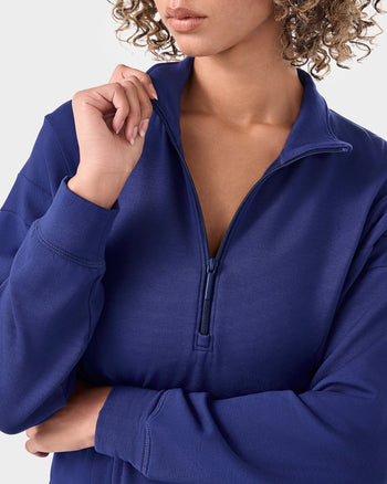 TaviLuxe® 3/4 Zip Cozy Fleece Pullover | Tops > Sweaters & Hoodies | Tavi – ToeSox | Tavi | Vooray