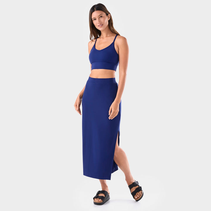 Brushed Tec Knit Midi Skirt | Bottoms>skort | Tavi – ToeSox | Tavi | Vooray