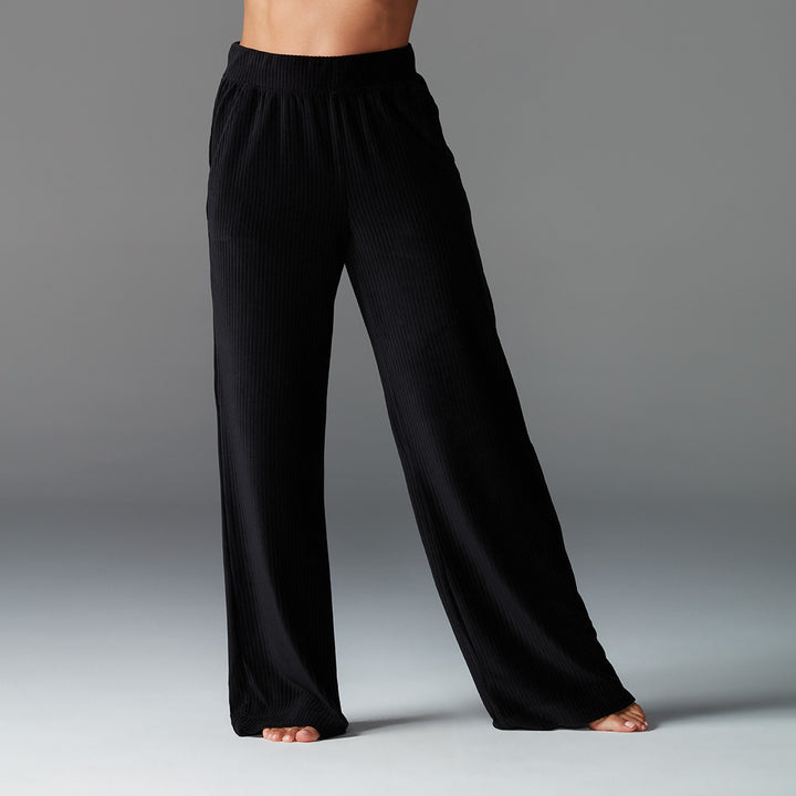 # Wide Leg Brushed Rib Pant * | Bottoms > Pants | Tavi – ToeSox | Tavi | Vooray