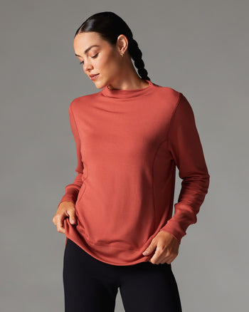 Cozy Funnel Neck Sweatshirt | Tops > Sweaters & Hoodies | Tavi – ToeSox | Tavi | Vooray