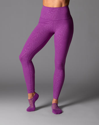 Women's Tek Gear Printed High Waisted Capri Leggings Pink Animal Print