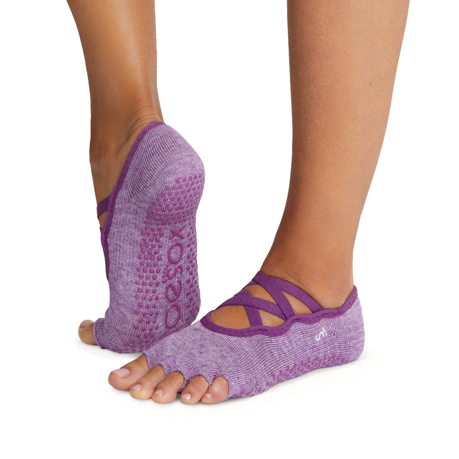 ToeSox Full Toe Low Rise Grip Socks – 5-Toe Design, Non-Slip Socks, Natural  Toe Movement, Pilates Socks, Yoga Socks, Toe Socks for Dance, Barre &  Ballet, Charcoal Grey, Small, Socks 