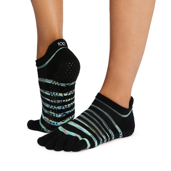 ToeSox Low Rise Half Toe Women's Yoga Socks Stripey- Brisk - Myathleisure