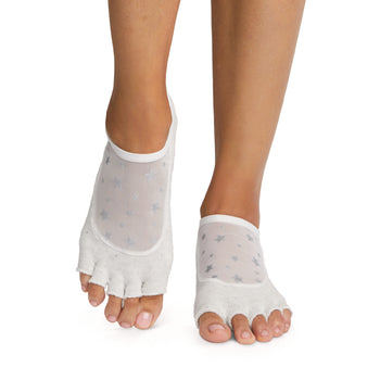toesox Women's Elle Full Toe Grip Socks – Non-Slip Pilates Socks, Barre &  Yoga Socks with Grips, Ballet Toe Socks