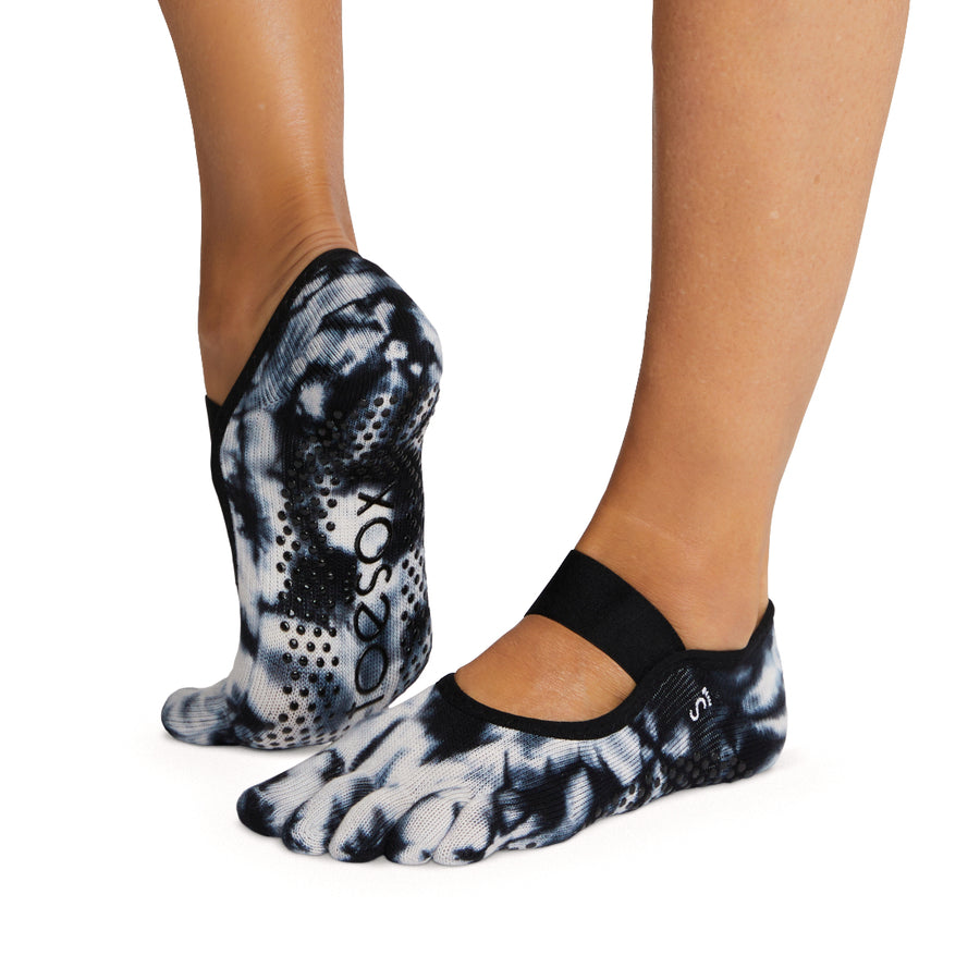 ToeSox Ankle Half Toe Yoga/Pilates Toe Socks with Grips, Black, XL, Socks -   Canada