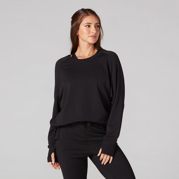 bulk buying LULULEMON Sweater Womens 6 Gray Back to Balance Long Sleeve  Open Back Thumbholes