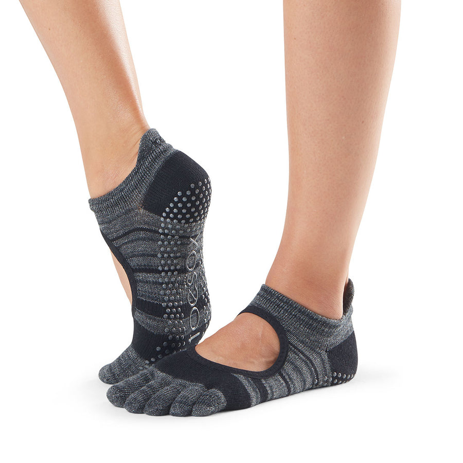 Toesox Full-Toe Bellarina Grip Socks Lapis Medium for sale online