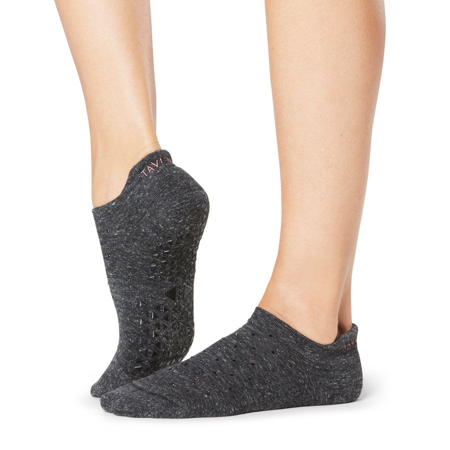  Bombas Women's Grippers Non-Slip Ankle Socks Black
