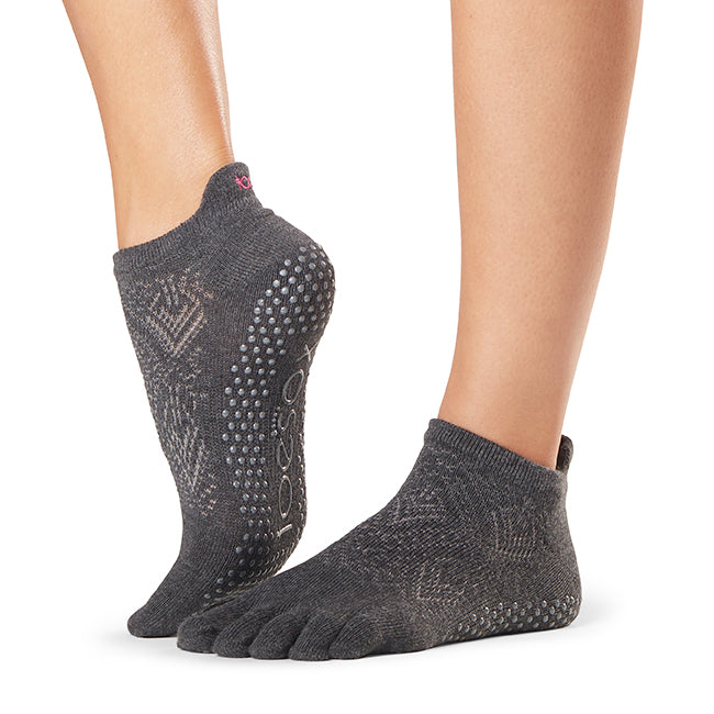 Full Toe Low Rise in Jade Grip Socks - ToeSox - Mad-HQ